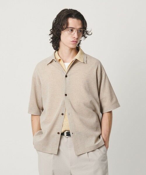 BEAUTY&YOUTH UNITED ARROWS / ビューティー&ユース ユナイテッドアローズ カーディガン・ボレロ | KNITEE リネンブレンド メリノ シャツ ウォッシャブル | 詳細4