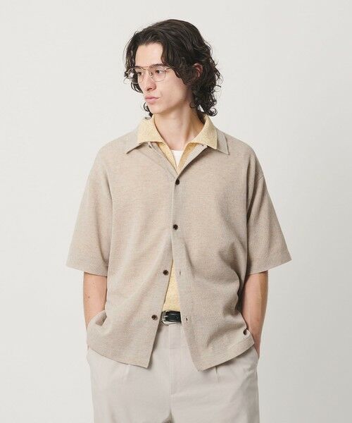 BEAUTY&YOUTH UNITED ARROWS / ビューティー&ユース ユナイテッドアローズ カーディガン・ボレロ | KNITEE リネンブレンド メリノ シャツ ウォッシャブル | 詳細5