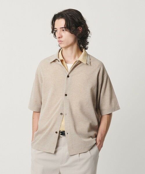 BEAUTY&YOUTH UNITED ARROWS / ビューティー&ユース ユナイテッドアローズ カーディガン・ボレロ | KNITEE リネンブレンド メリノ シャツ ウォッシャブル（NATURAL）
