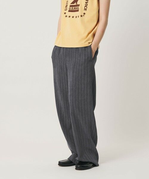 BEAUTY&YOUTH UNITED ARROWS / ビューティー&ユース ユナイテッドアローズ その他パンツ | ポリエステルブレンド ストライプ イージーパンツ | 詳細1