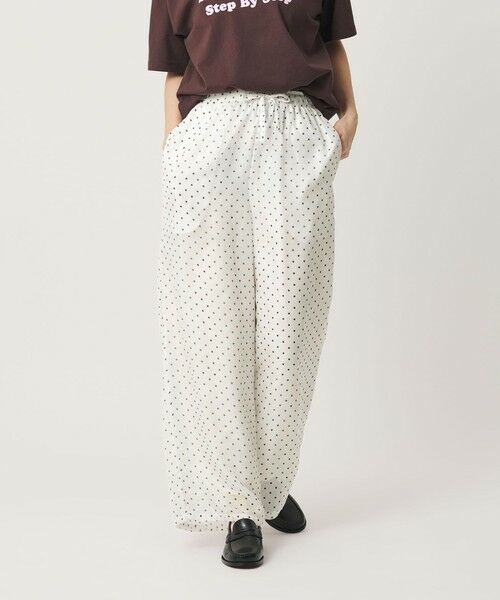BEAUTY&YOUTH UNITED ARROWS / ビューティー&ユース ユナイテッドアローズ その他パンツ | 【別注】＜She is-.＞ドット シアー ワイドパンツ | 詳細1