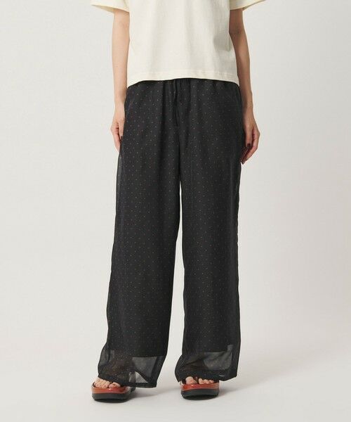 BEAUTY&YOUTH UNITED ARROWS / ビューティー&ユース ユナイテッドアローズ その他パンツ | 【別注】＜She is-.＞ドット シアー ワイドパンツ | 詳細9
