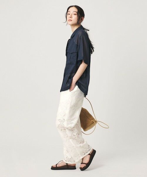 BEAUTY&YOUTH UNITED ARROWS / ビューティー&ユース ユナイテッドアローズ その他パンツ | 【WEB限定 Wardrobe DAILY MINIMAL】レース イージーパンツ ウォッシャブル | 詳細3