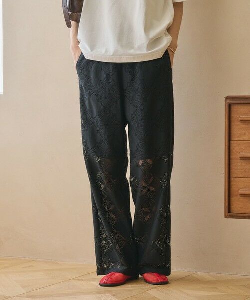BEAUTY&YOUTH UNITED ARROWS / ビューティー&ユース ユナイテッドアローズ その他パンツ | 【WEB限定 Wardrobe DAILY MINIMAL】レース イージーパンツ ウォッシャブル | 詳細5