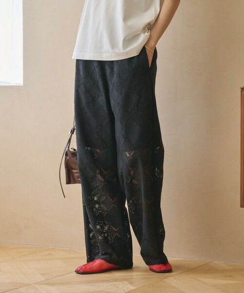 BEAUTY&YOUTH UNITED ARROWS / ビューティー&ユース ユナイテッドアローズ その他パンツ | 【WEB限定 Wardrobe DAILY MINIMAL】レース イージーパンツ ウォッシャブル | 詳細7