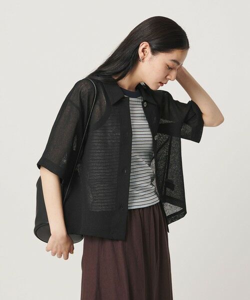 BEAUTY&YOUTH UNITED ARROWS / ビューティー&ユース ユナイテッドアローズ シャツ・ブラウス | ポリエステル メッシュ ショートスリーブシャツ | 詳細7
