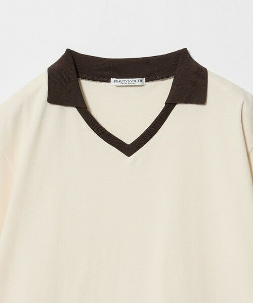 BEAUTY&YOUTH UNITED ARROWS / ビューティー&ユース ユナイテッドアローズ カットソー | コットン 2トーン Vネック プルオーバー | 詳細5