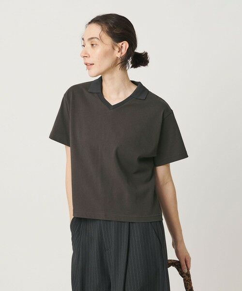 BEAUTY&YOUTH UNITED ARROWS / ビューティー&ユース ユナイテッドアローズ カットソー | コットン 2トーン Vネック プルオーバー | 詳細7