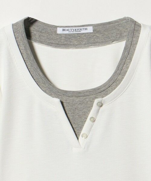 BEAUTY&YOUTH UNITED ARROWS / ビューティー&ユース ユナイテッドアローズ カットソー | ヘンリーネック レイヤード Tシャツ | 詳細1