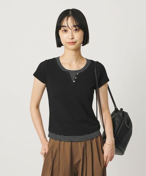 BEAUTY&YOUTH UNITED ARROWS / ビューティー&ユース ユナイテッドアローズ カットソー | ヘンリーネック レイヤード Tシャツ | 詳細8