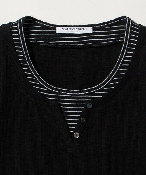 BEAUTY&YOUTH UNITED ARROWS / ビューティー&ユース ユナイテッドアローズ カットソー | ヘンリーネック レイヤード Tシャツ | 詳細3