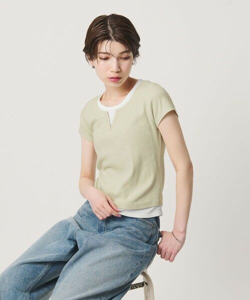 BEAUTY&YOUTH UNITED ARROWS / ビューティー&ユース ユナイテッドアローズ カットソー | ヘンリーネック レイヤード Tシャツ | 詳細13