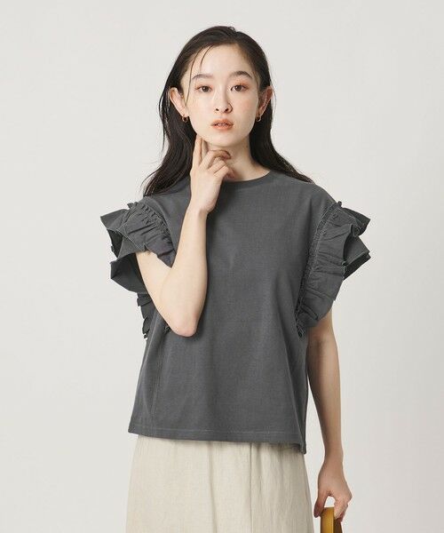 BEAUTY&YOUTH UNITED ARROWS / ビューティー&ユース ユナイテッドアローズ カットソー | コットンフリル ショートスリーブ カットソー | 詳細9