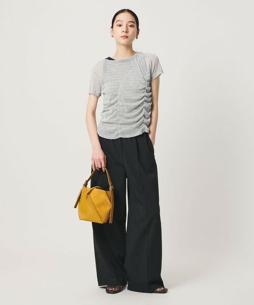BEAUTY&YOUTH UNITED ARROWS / ビューティー&ユース ユナイテッドアローズ カットソー | シャーリング メッシュ Tシャツ | 詳細12