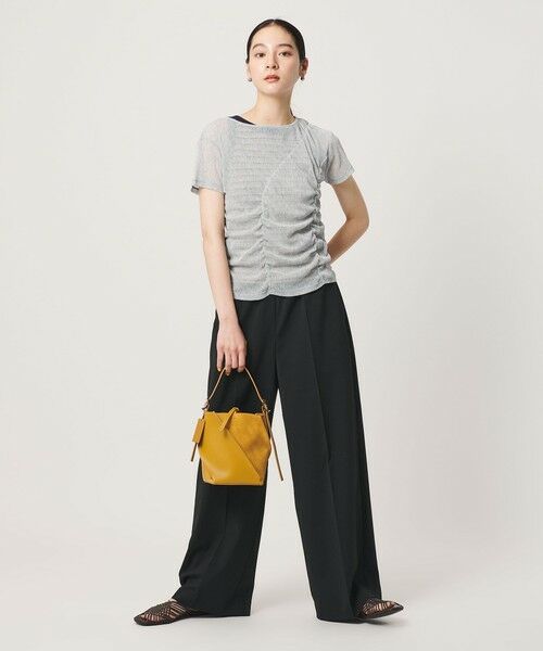BEAUTY&YOUTH UNITED ARROWS / ビューティー&ユース ユナイテッドアローズ カットソー | シャーリング メッシュ Tシャツ（MD.GRAY）