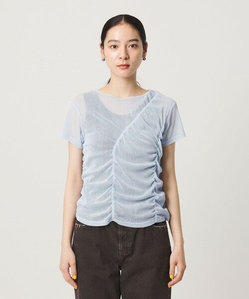 BEAUTY&YOUTH UNITED ARROWS / ビューティー&ユース ユナイテッドアローズ カットソー | シャーリング メッシュ Tシャツ | 詳細19
