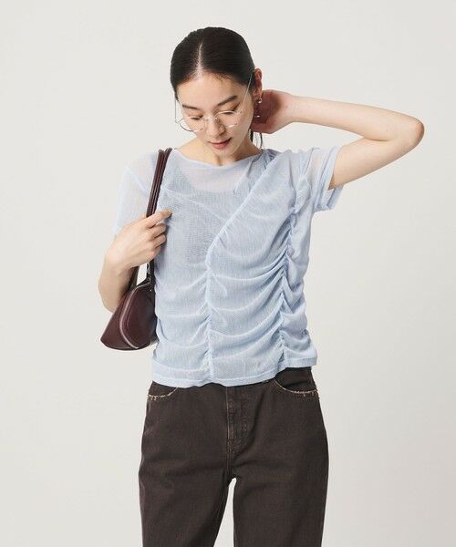BEAUTY&YOUTH UNITED ARROWS / ビューティー&ユース ユナイテッドアローズ カットソー | シャーリング メッシュ Tシャツ | 詳細16