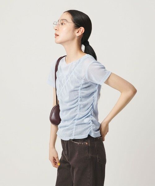 BEAUTY&YOUTH UNITED ARROWS / ビューティー&ユース ユナイテッドアローズ カットソー | シャーリング メッシュ Tシャツ | 詳細17