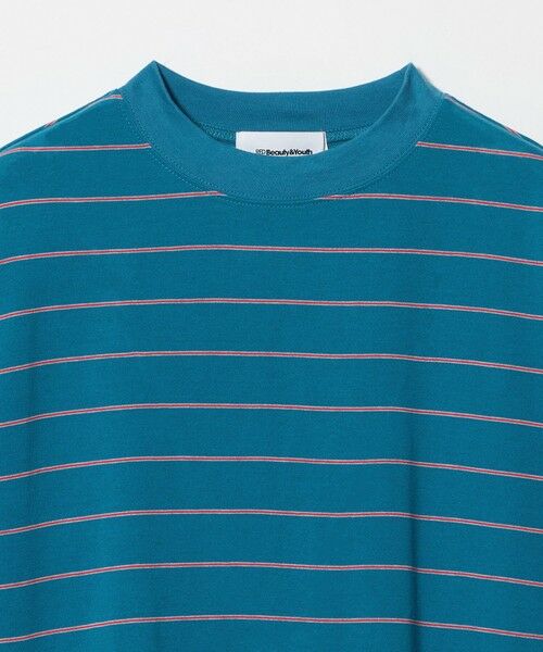 BEAUTY&YOUTH UNITED ARROWS / ビューティー&ユース ユナイテッドアローズ Tシャツ | コットンポリエステル ボーダー ハーフスリーブTシャツ | 詳細6