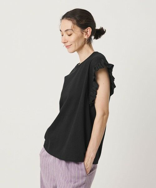 BEAUTY&YOUTH UNITED ARROWS / ビューティー&ユース ユナイテッドアローズ カットソー | 【WEB限定】＜dahl’ia＞フリル ショートスリーブ Tシャツ | 詳細1