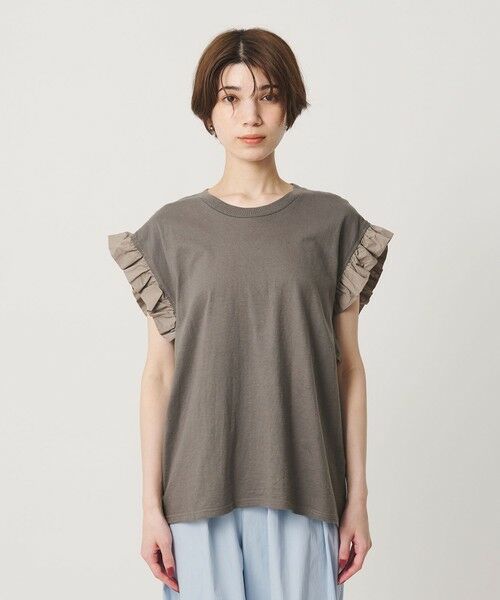 BEAUTY&YOUTH UNITED ARROWS / ビューティー&ユース ユナイテッドアローズ カットソー | 【WEB限定】＜dahl’ia＞フリル ショートスリーブ Tシャツ | 詳細9