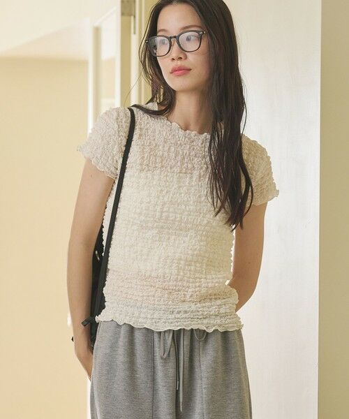 BEAUTY&YOUTH UNITED ARROWS / ビューティー&ユース ユナイテッドアローズ カットソー | 【WEB限定】シュリンクレース プルオーバー | 詳細3