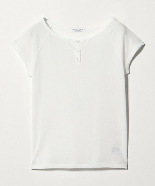 BEAUTY&YOUTH UNITED ARROWS / ビューティー&ユース ユナイテッドアローズ カットソー | ポリエステルコットン ヘンリーネックTシャツ（WHITE）