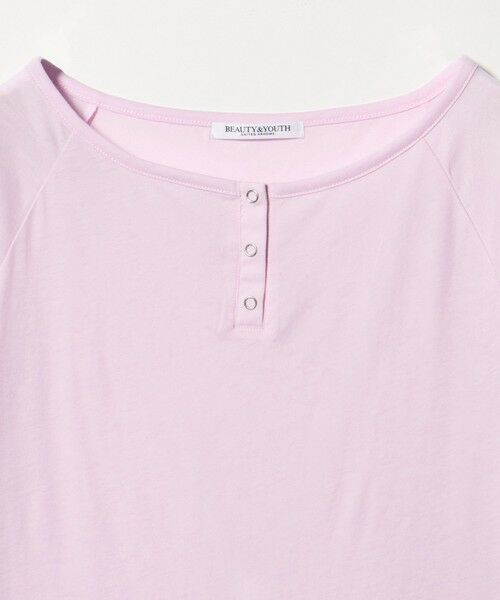 BEAUTY&YOUTH UNITED ARROWS / ビューティー&ユース ユナイテッドアローズ カットソー | ポリエステルコットン ヘンリーネックTシャツ | 詳細5