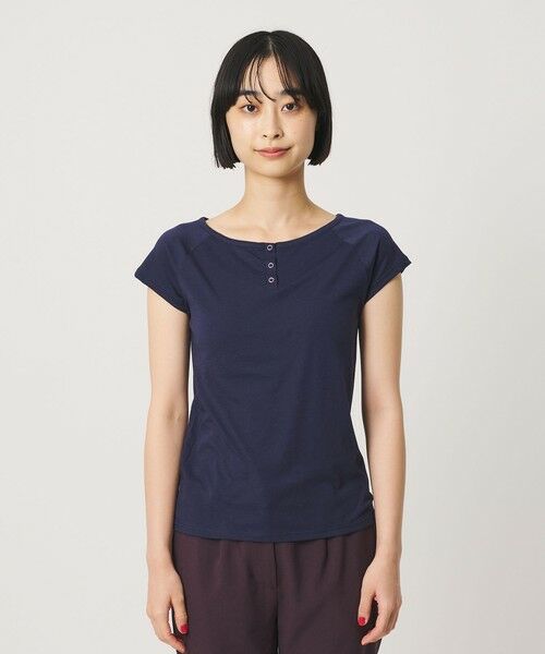BEAUTY&YOUTH UNITED ARROWS / ビューティー&ユース ユナイテッドアローズ カットソー | ポリエステルコットン ヘンリーネックTシャツ | 詳細9