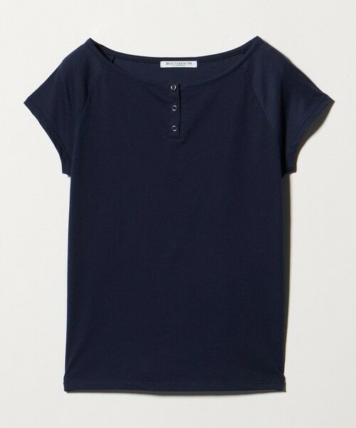 BEAUTY&YOUTH UNITED ARROWS / ビューティー&ユース ユナイテッドアローズ カットソー | ポリエステルコットン ヘンリーネックTシャツ（NAVY）