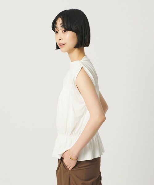 BEAUTY&YOUTH UNITED ARROWS / ビューティー&ユース ユナイテッドアローズ カットソー | 【WEB限定 Wardrobe DAILY MINIMAL】シャーリング ノースリーブトップス | 詳細2