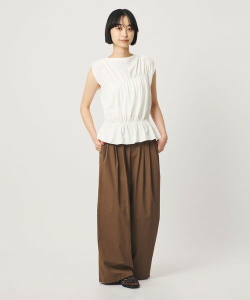 BEAUTY&YOUTH UNITED ARROWS / ビューティー&ユース ユナイテッドアローズ カットソー | 【WEB限定 Wardrobe DAILY MINIMAL】シャーリング ノースリーブトップス | 詳細3