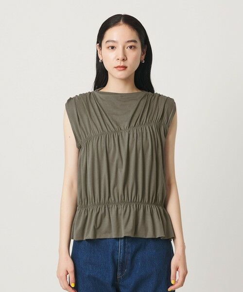 BEAUTY&YOUTH UNITED ARROWS / ビューティー&ユース ユナイテッドアローズ カットソー | 【WEB限定 Wardrobe DAILY MINIMAL】シャーリング ノースリーブトップス | 詳細10