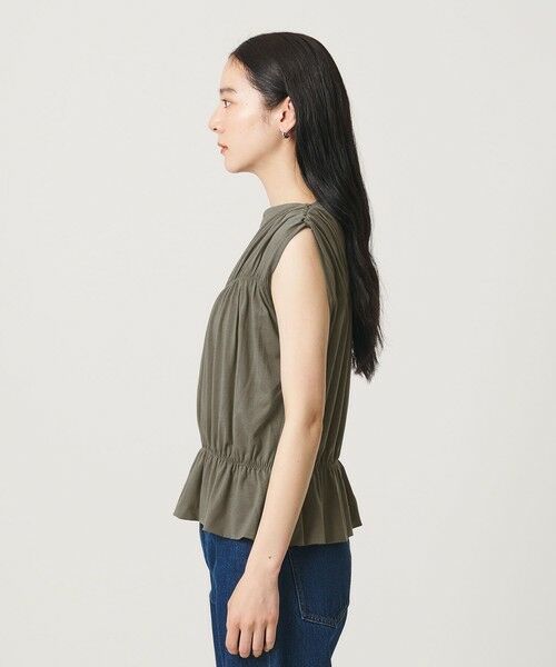 BEAUTY&YOUTH UNITED ARROWS / ビューティー&ユース ユナイテッドアローズ カットソー | 【WEB限定 Wardrobe DAILY MINIMAL】シャーリング ノースリーブトップス | 詳細11