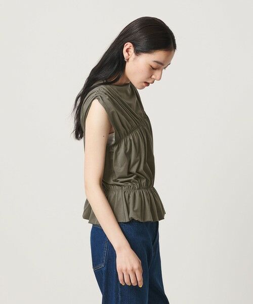 BEAUTY&YOUTH UNITED ARROWS / ビューティー&ユース ユナイテッドアローズ カットソー | 【WEB限定 Wardrobe DAILY MINIMAL】シャーリング ノースリーブトップス | 詳細8