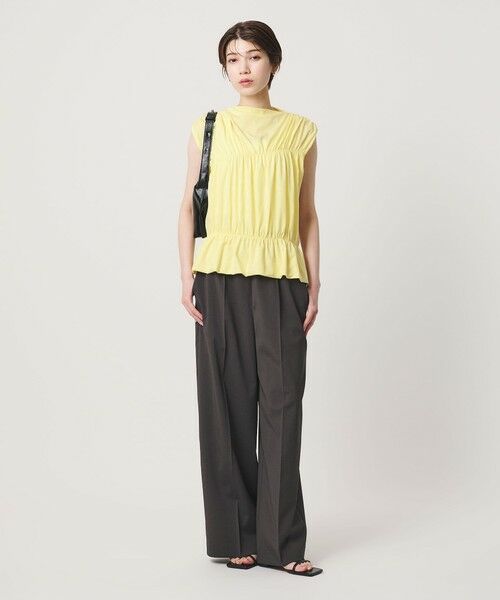 BEAUTY&YOUTH UNITED ARROWS / ビューティー&ユース ユナイテッドアローズ カットソー | 【WEB限定 Wardrobe DAILY MINIMAL】シャーリング ノースリーブトップス | 詳細21
