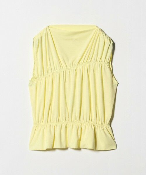 BEAUTY&YOUTH UNITED ARROWS / ビューティー&ユース ユナイテッドアローズ カットソー | 【WEB限定 Wardrobe DAILY MINIMAL】シャーリング ノースリーブトップス（YELLOW）