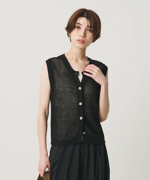 BEAUTY&YOUTH UNITED ARROWS / ビューティー&ユース ユナイテッドアローズ ベスト | フロントボタン ノースリーブニット プルオーバー | 詳細1