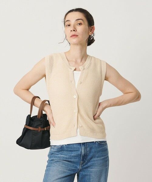 BEAUTY&YOUTH UNITED ARROWS / ビューティー&ユース ユナイテッドアローズ ベスト | フロントボタン ノースリーブニット プルオーバー | 詳細7
