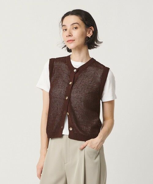 BEAUTY&YOUTH UNITED ARROWS / ビューティー&ユース ユナイテッドアローズ ベスト | フロントボタン ノースリーブニット プルオーバー | 詳細13