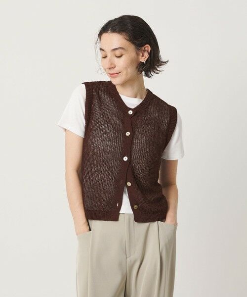 BEAUTY&YOUTH UNITED ARROWS / ビューティー&ユース ユナイテッドアローズ ベスト | フロントボタン ノースリーブニット プルオーバー | 詳細14