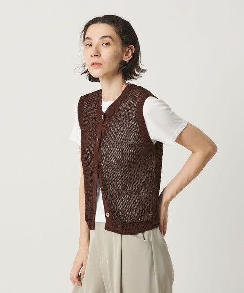 BEAUTY&YOUTH UNITED ARROWS / ビューティー&ユース ユナイテッドアローズ ベスト | フロントボタン ノースリーブニット プルオーバー | 詳細15