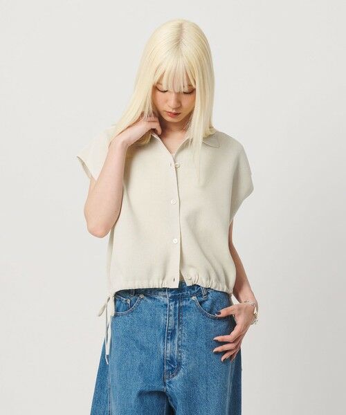 BEAUTY&YOUTH UNITED ARROWS / ビューティー&ユース ユナイテッドアローズ ニット・セーター | ヘムドローストリング シャツカーディガン ウォッシャブル | 詳細1