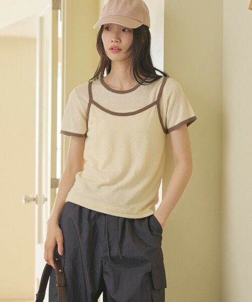 BEAUTY&YOUTH UNITED ARROWS / ビューティー&ユース ユナイテッドアローズ ニット・セーター | 【WEB限定】キャミソール＆ショートスリーブ ループニットプルオーバー ウォッシャブル | 詳細2