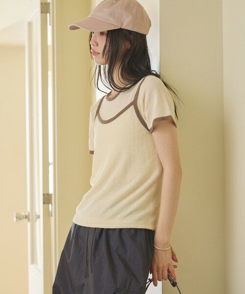 BEAUTY&YOUTH UNITED ARROWS / ビューティー&ユース ユナイテッドアローズ ニット・セーター | 【WEB限定】キャミソール＆ショートスリーブ ループニットプルオーバー ウォッシャブル | 詳細3