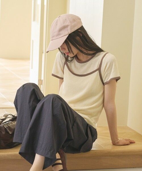 BEAUTY&YOUTH UNITED ARROWS / ビューティー&ユース ユナイテッドアローズ ニット・セーター | 【WEB限定】キャミソール＆ショートスリーブ ループニットプルオーバー ウォッシャブル | 詳細4