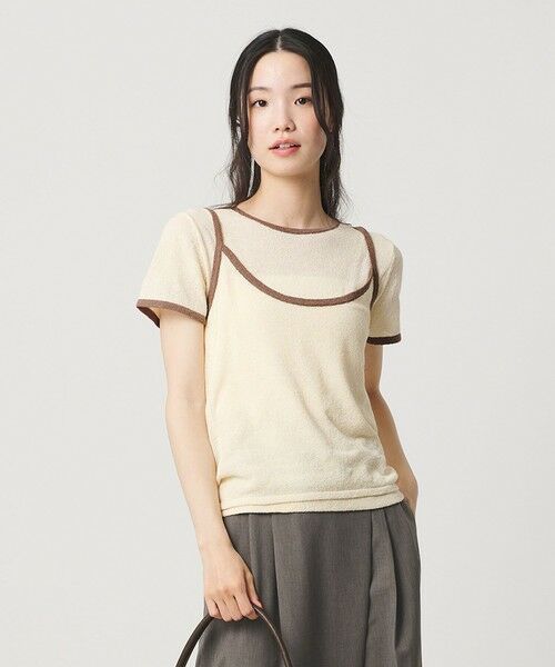 BEAUTY&YOUTH UNITED ARROWS / ビューティー&ユース ユナイテッドアローズ ニット・セーター | 【WEB限定】キャミソール＆ショートスリーブ ループニットプルオーバー ウォッシャブル | 詳細7