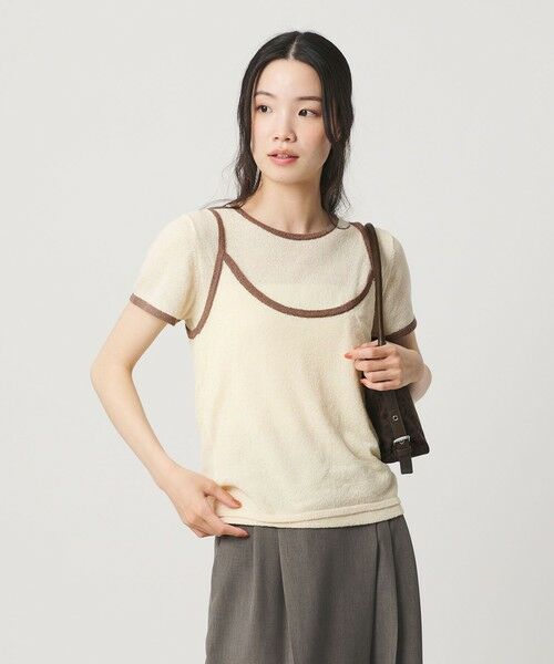 BEAUTY&YOUTH UNITED ARROWS / ビューティー&ユース ユナイテッドアローズ ニット・セーター | 【WEB限定】キャミソール＆ショートスリーブ ループニットプルオーバー ウォッシャブル | 詳細8