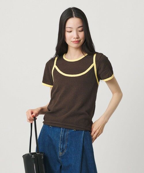 BEAUTY&YOUTH UNITED ARROWS / ビューティー&ユース ユナイテッドアローズ ニット・セーター | 【WEB限定】キャミソール＆ショートスリーブ ループニットプルオーバー ウォッシャブル（DK.BROWN）