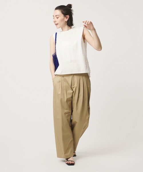 BEAUTY&YOUTH UNITED ARROWS / ビューティー&ユース ユナイテッドアローズ シャツ・ブラウス | ドット ジャガード ノースリーブブラウス ウォッシャブル | 詳細9